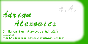 adrian alexovics business card